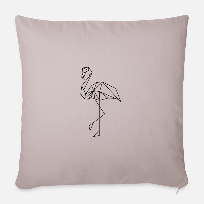 Flamingo - Sofakissenbezug 45 x 45 cm - helles Taupe