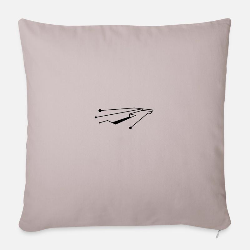 Archaeological survey - Sofa pillowcase 17,3'' x 17,3'' (45 x 45 cm) - light taupe