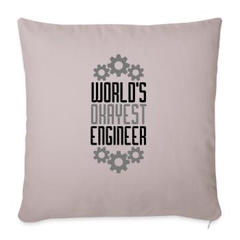 gear mechanic engineer electrician craftsman - Sofa pillowcase 17,3'' x 17,3'' (45 x 45 cm) - light taupe - Front