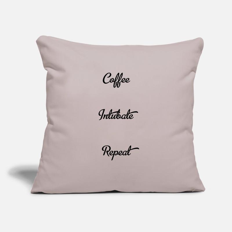 coffee intubate repeat Sofa pillowcase 17,3'' x 17,3'' (45 x 45 cm)