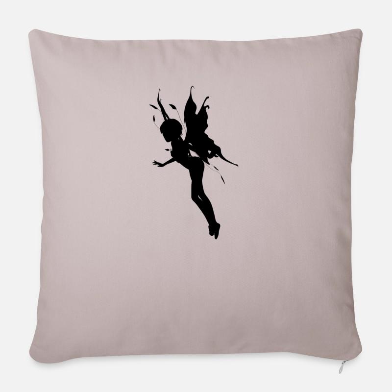 fée - Housse de coussin décorative 45 x 45 cm - taupe clair