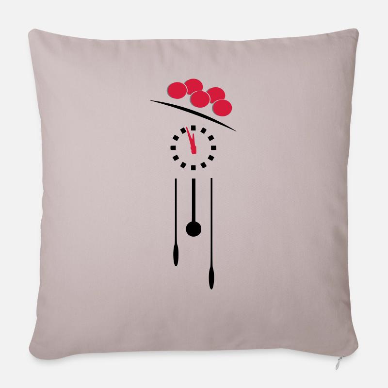 Cuckoo clock - Sofa pillowcase 17,3'' x 17,3'' (45 x 45 cm) - light taupe