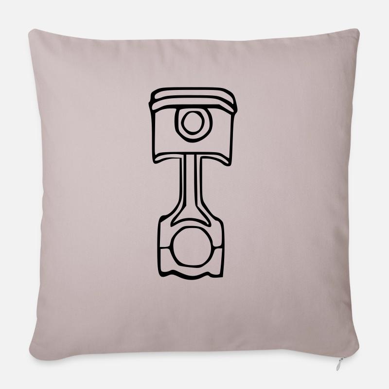 Idée de cadeau de cadeau de tige de piston - Housse de coussin décorative 45 x 45 cm - taupe clair