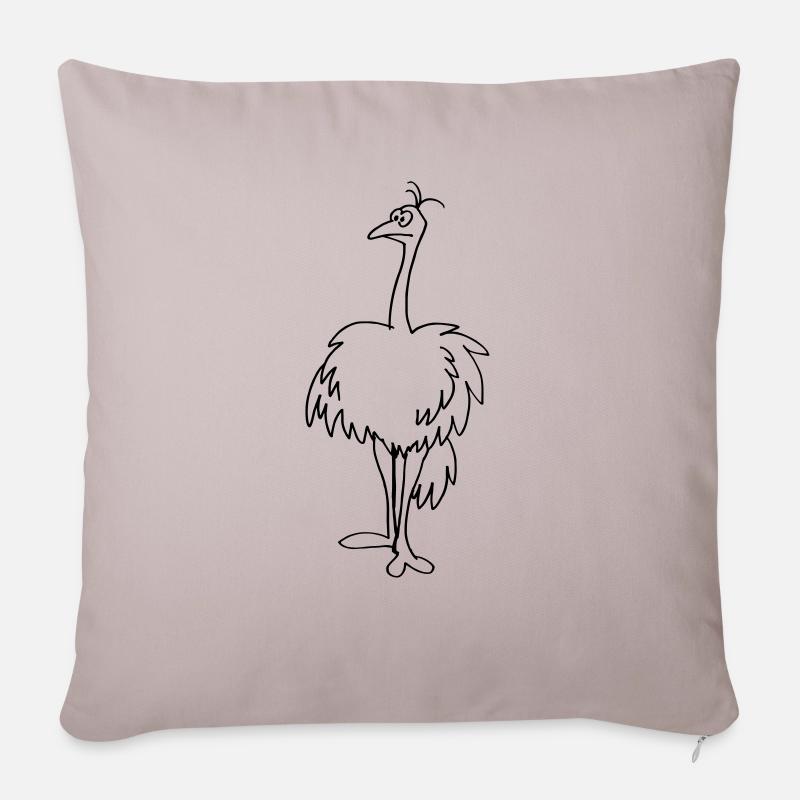Strauss - Sofakissenbezug 45 x 45 cm - helles Taupe