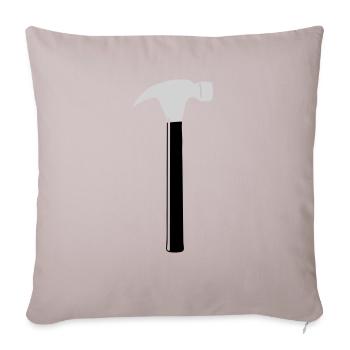 Marteau à outils - Housse de coussin décorative 45 x 45 cm - taupe clair - Devant