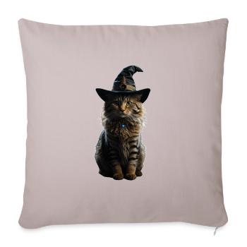 Witch Cat Halloween - Sofa pillowcase 17,3'' x 17,3'' (45 x 45 cm) - light taupe - Front