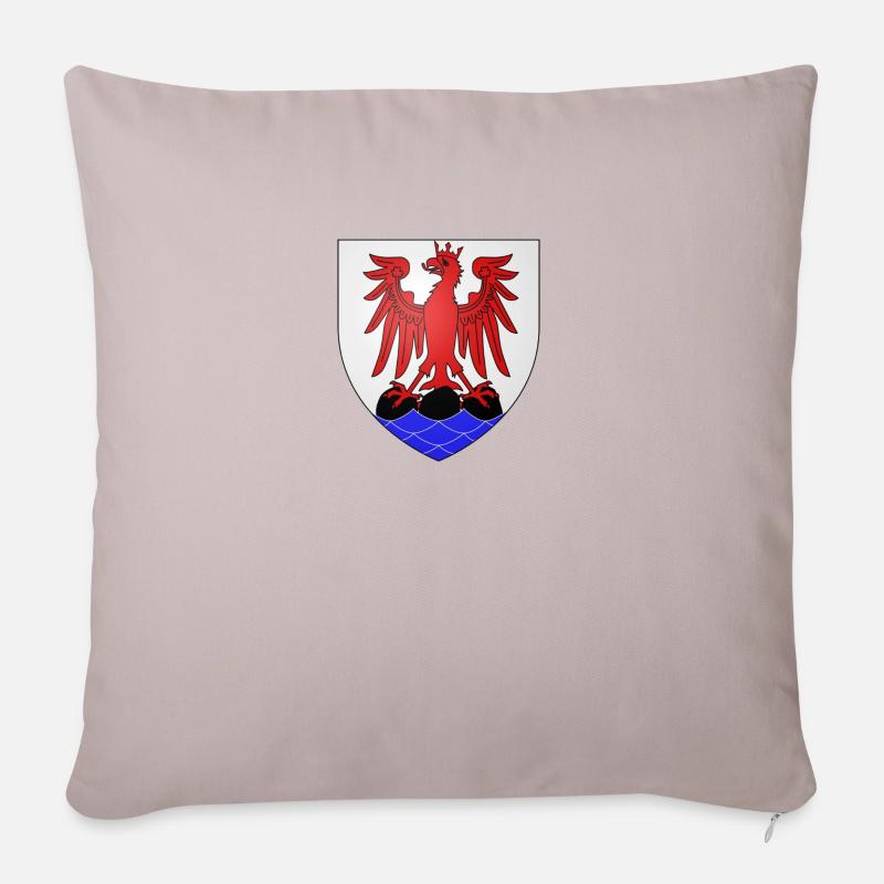 Blason Nice - Housse de coussin décorative 45 x 45 cm - taupe clair