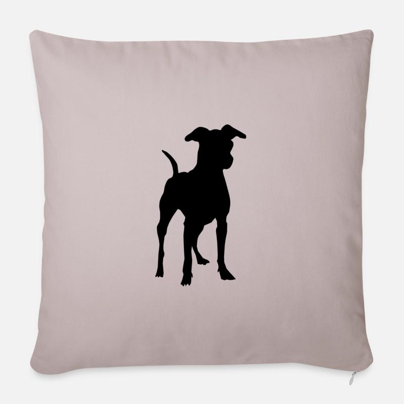Pinscher - Sofakissenbezug 45 x 45 cm - helles Taupe