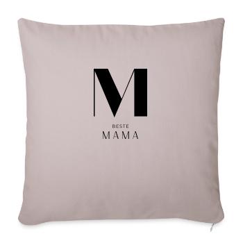beste Mama - Sofakissenbezug 45 x 45 cm - helles Taupe - Vorne