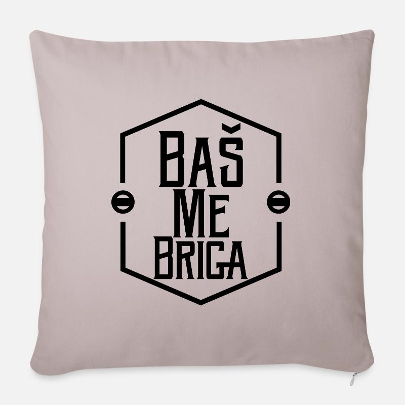 bas me briga - Housse de coussin décorative 45 x 45 cm - taupe clair