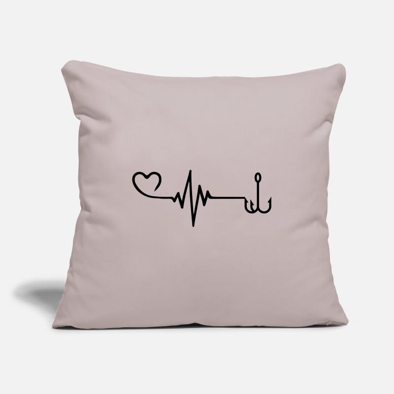 Fish hook pulse Sofa pillowcase 17,3'' x 17,3'' (45 x 45 cm)