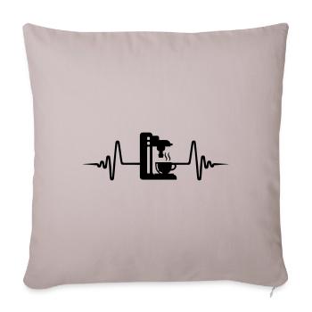 Symbole d’impulsion de machine à café - Housse de coussin décorative 45 x 45 cm - taupe clair - Devant