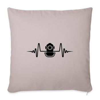 Diving Helmet Diving Pulse - Sofa pillowcase 17,3'' x 17,3'' (45 x 45 cm) - light taupe - Front