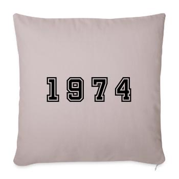 1974 Year Number - Sofa pillowcase 17,3'' x 17,3'' (45 x 45 cm) - light taupe - Front