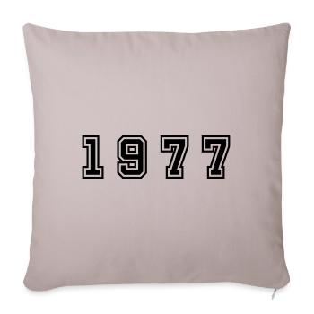 Numéro de l’année 1977 - Housse de coussin décorative 45 x 45 cm - taupe clair - Devant