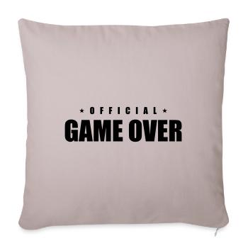Game Over Slogan - Housse de coussin décorative 45 x 45 cm - taupe clair - Devant