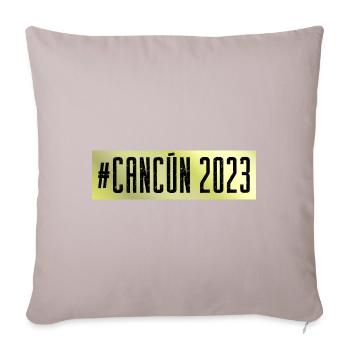 Cancun 2023 - Sofa pillowcase 17,3'' x 17,3'' (45 x 45 cm) - light taupe - Front
