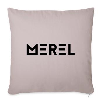 Prénom Merel - Housse de coussin décorative 45 x 45 cm - taupe clair - Devant