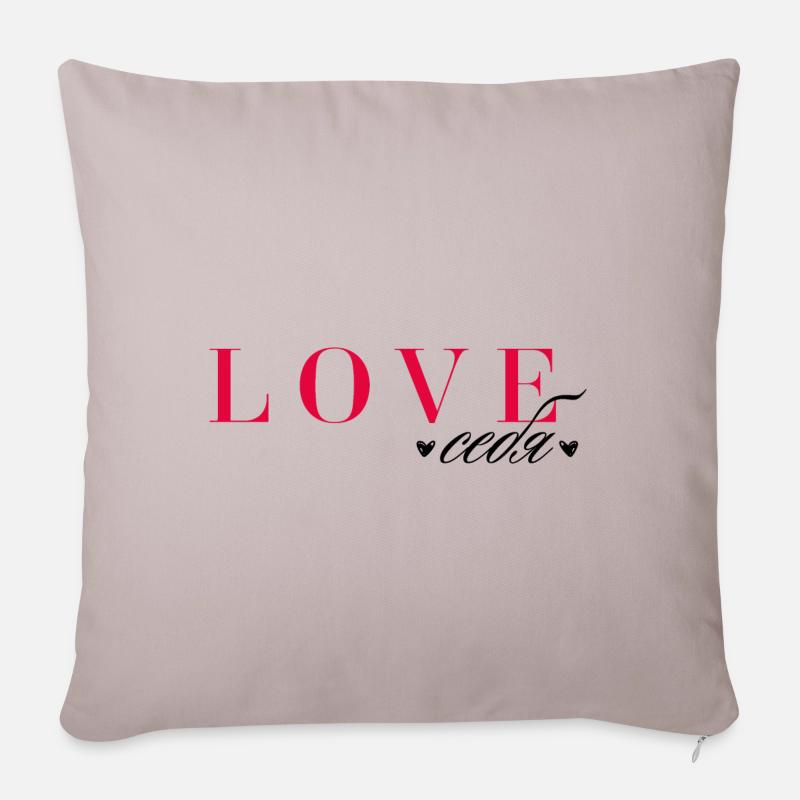 Love себя - Sofakissenbezug 45 x 45 cm - helles Taupe
