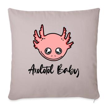 Cute Axolotl Baby - Axolotl Smile - Sofa pillowcase 17,3'' x 17,3'' (45 x 45 cm) - light taupe - Front