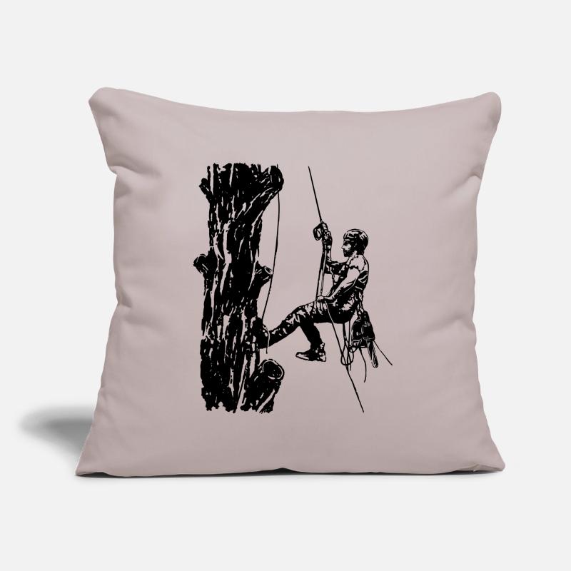 Arborist Baumkletterer an Eiche (Monochrome) Sofakissenbezug 45 x 45 cm