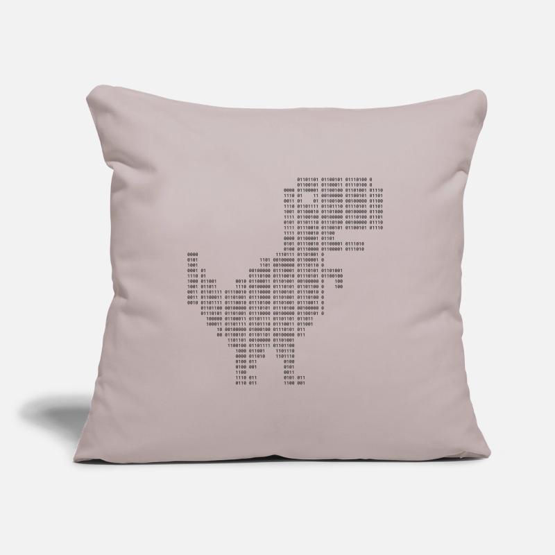 Dinosaur Binary | Google dinosaur | 404 | T-rex | Sofa pillowcase 17,3'' x 17,3'' (45 x 45 cm)