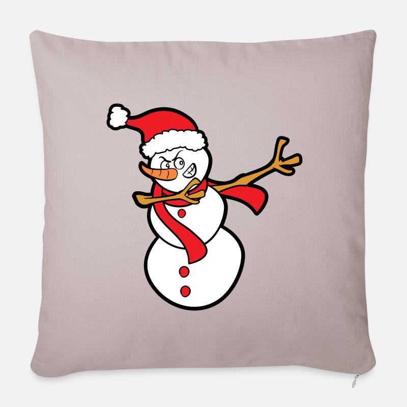 Weihnachten - Sofakissenbezug 45 x 45 cm - helles Taupe