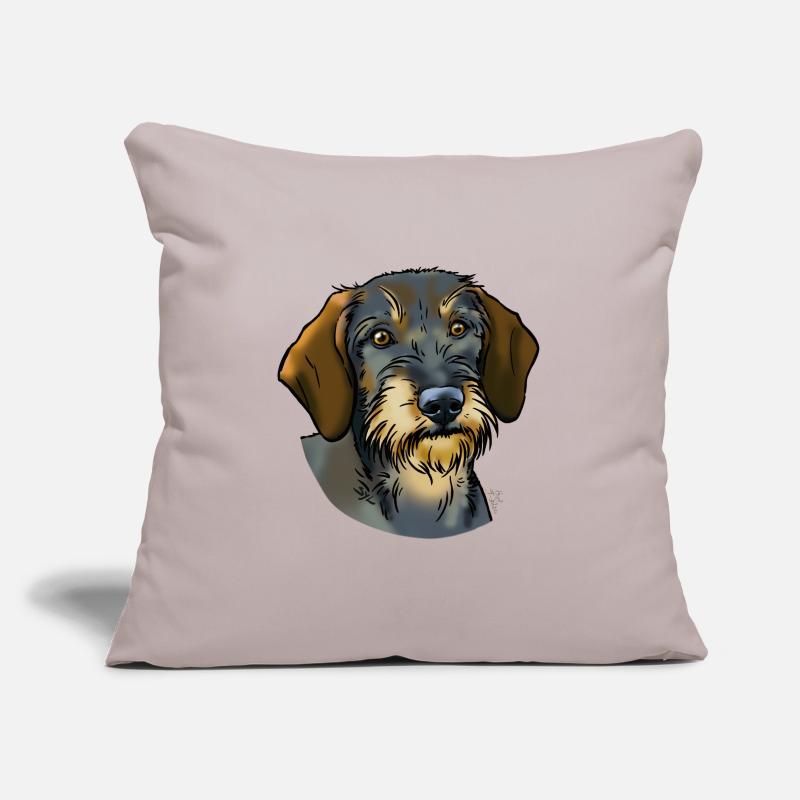 Wirehaired dachshund (without text) light textiles Sofa pillowcase 17,3'' x 17,3'' (45 x 45 cm)