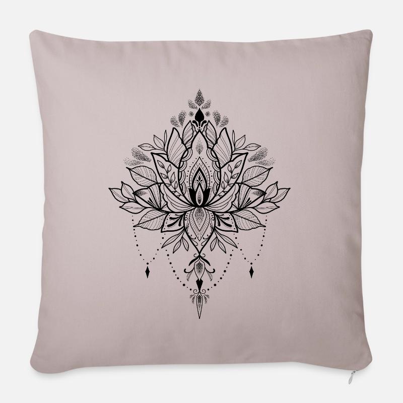 LOTUS - Sofakissenbezug 45 x 45 cm - helles Taupe