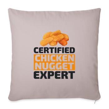 Chicken Nuggets Fast Food Lustiger Spruch - Sofakissenbezug 45 x 45 cm - helles Taupe - Vorne