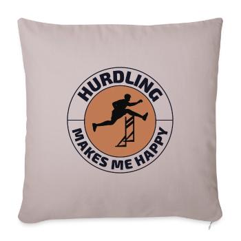 Hurdles Hurdling Hurdler Running Runner Athletes - Sofa pillowcase 17,3'' x 17,3'' (45 x 45 cm) - light taupe - Front
