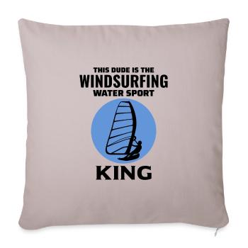 Planche à voile Planche à voile Planche à voile Surf Water Sport - Housse de coussin décorative 45 x 45 cm - taupe clair - Devant