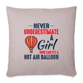 Hot Air Ballooning Hopper Balloon Ride Balloonist - Sofa pillowcase 17,3'' x 17,3'' (45 x 45 cm) - light taupe - Front