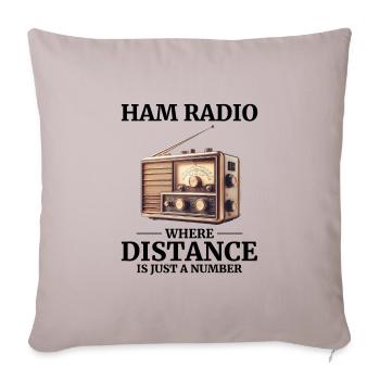 Opérateur radio amateur vintage - Housse de coussin décorative 45 x 45 cm - taupe clair - Devant