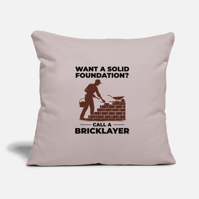 Bricklayer Brick Mason Masonry Brickwork Builder Sofa pillowcase 17,3'' x 17,3'' (45 x 45 cm)