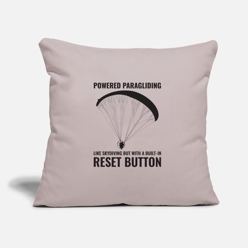 Paramotor Pilot Paramotoring Powered Paraglider Sofa pillowcase 17,3'' x 17,3'' (45 x 45 cm)