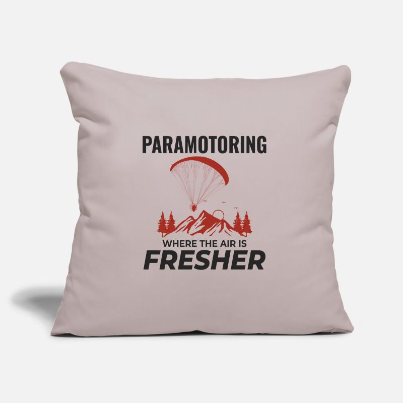 Paramotor Pilot Paramotoring Powered Paraglider Sofa pillowcase 17,3'' x 17,3'' (45 x 45 cm)