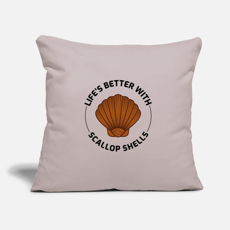 Scallop Seashells Collector Beachcomber Shellfish Sofa pillowcase 17,3'' x 17,3'' (45 x 45 cm)