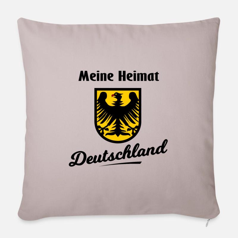 Meine Heimat Deutschland - Sofakissenbezug 45 x 45 cm - helles Taupe