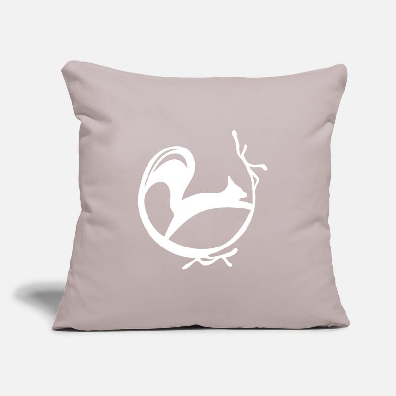 Écureuil Squirrel Bord de café blanc Housse de coussin décorative 45 x 45 cm