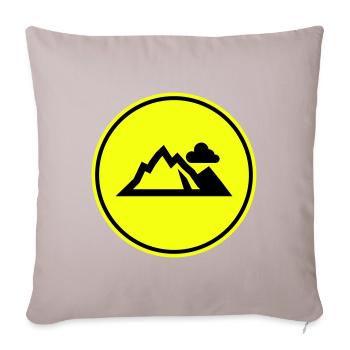 Berge Mountains Silhouette - Sofa pillowcase 17,3'' x 17,3'' (45 x 45 cm) - light taupe - Front