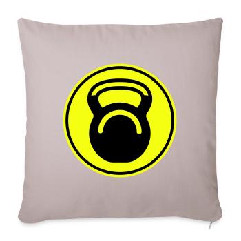 Dumbbell weights icon - Sofa pillowcase 17,3'' x 17,3'' (45 x 45 cm) - light taupe - Front