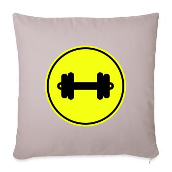 Dumbbell weights icon - Sofa pillowcase 17,3'' x 17,3'' (45 x 45 cm) - light taupe - Front