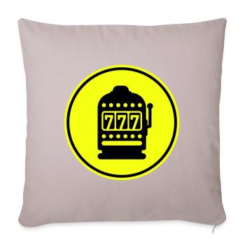 One-armed bandit silhouette icon - Sofa pillowcase 17,3'' x 17,3'' (45 x 45 cm) - light taupe - Front