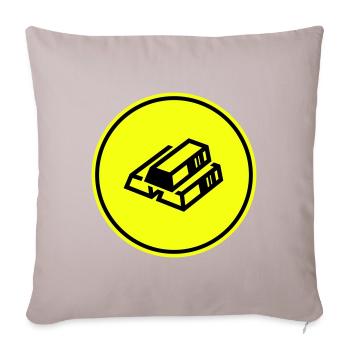 Icône Silhouette dorée - Housse de coussin décorative 45 x 45 cm - taupe clair - Devant