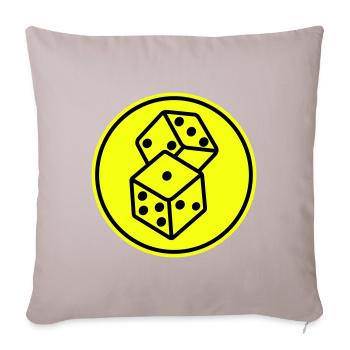 Symbole du casino Dice - Housse de coussin décorative 45 x 45 cm - taupe clair - Devant