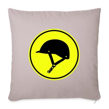Icône du chapeau équestre - Housse de coussin décorative 45 x 45 cm - taupe clair - Devant
