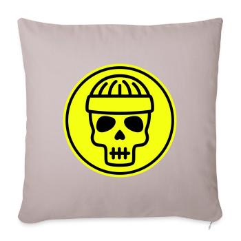Skull kopf icon - Sofakissenbezug 45 x 45 cm - helles Taupe - Vorne