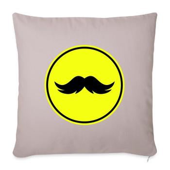 Symbole de moustache - Housse de coussin décorative 45 x 45 cm - taupe clair - Devant