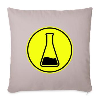 Test tube icon - Sofa pillowcase 17,3'' x 17,3'' (45 x 45 cm) - light taupe - Front
